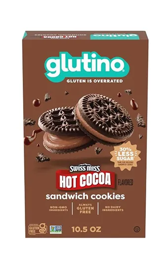 Glutino Swiss Miss Gluten Free Hot Cocoa Sandwich Cookies — kosher gluten free sandwich cookies