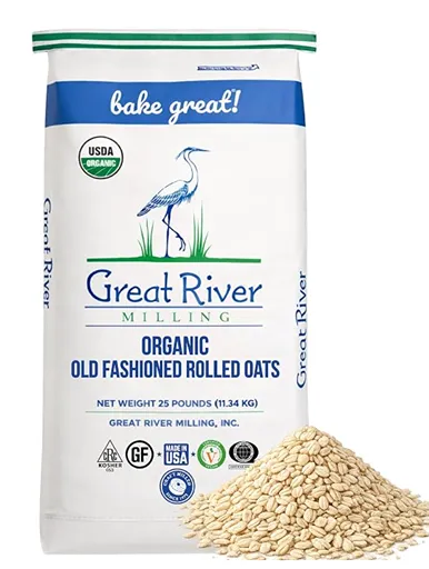 Great River Milling Organic Old Fashioned Rolled Oats — kosher oats for breakfast and baking