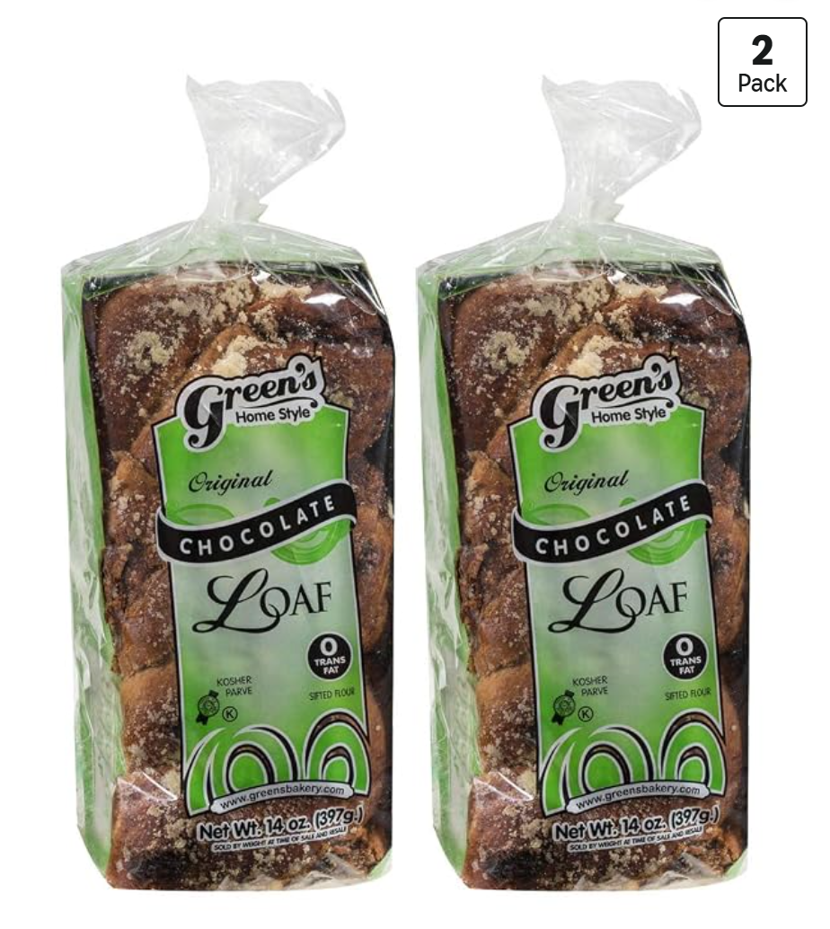 Greens Bakery Chocolate Loaf Babka Cake — kosher babka