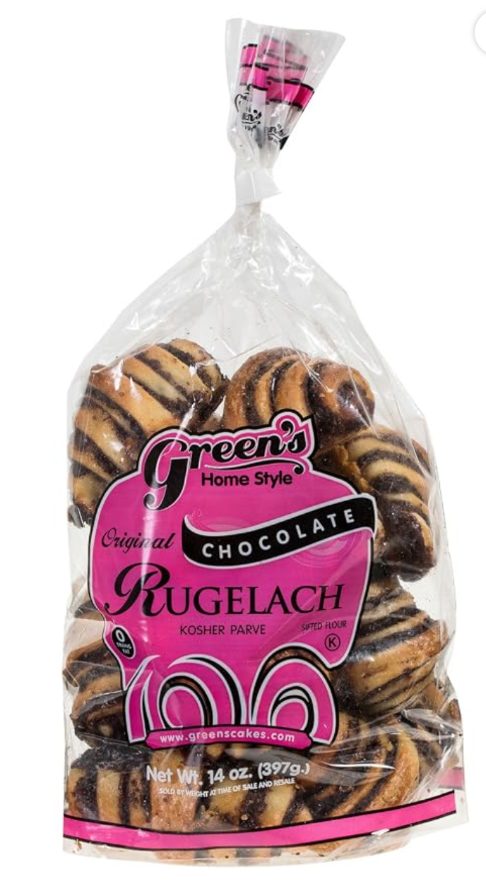 Greens Bakery Chocolate Rugelach — kosher pastry for Hanukkah