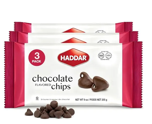 Haddar Chocolate Flavored Chips — kosher baking chips
