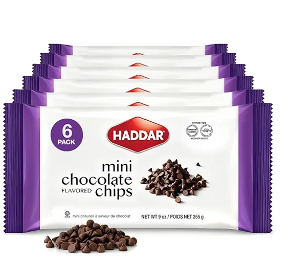 Haddar Mini Chocolate Flavored Chips — kosher mini baking chips