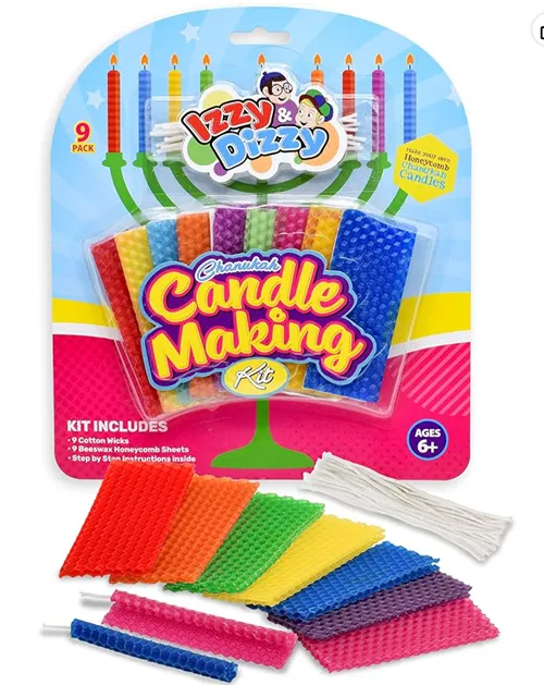 Hanukkah Candle Making Kit — Hanukkah craft kit for kids