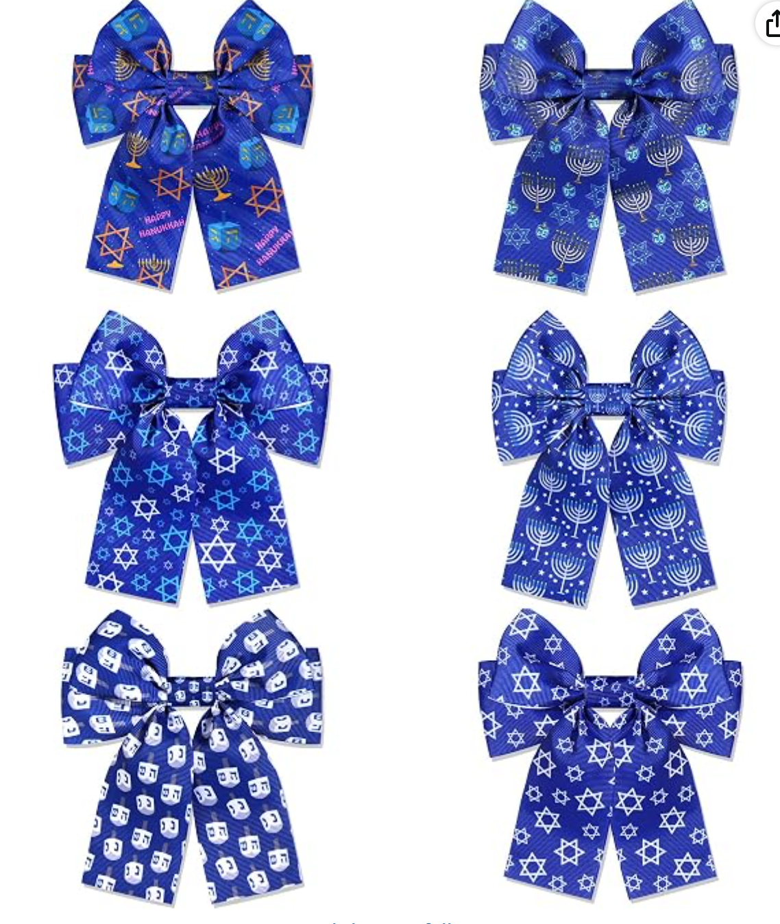 Hanukkah Hair Bows for Women — Hanukkah hair accessories