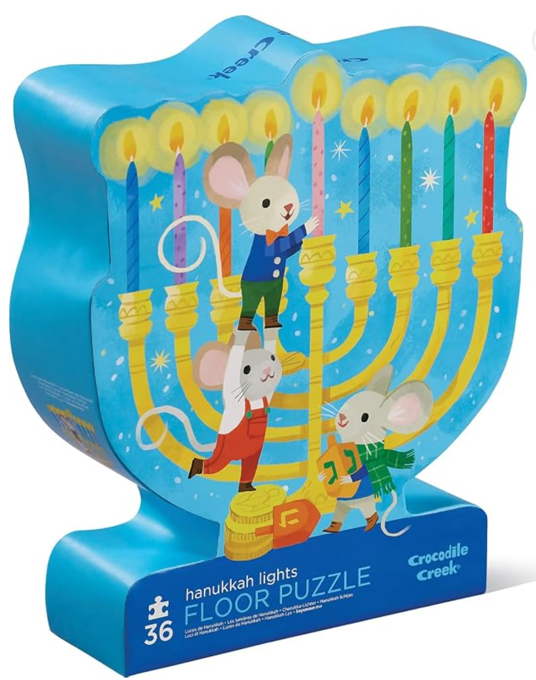 Hanukkah Lights 36-Piece Jigsaw Floor Puzzle — Hanukkah puzzle for kids