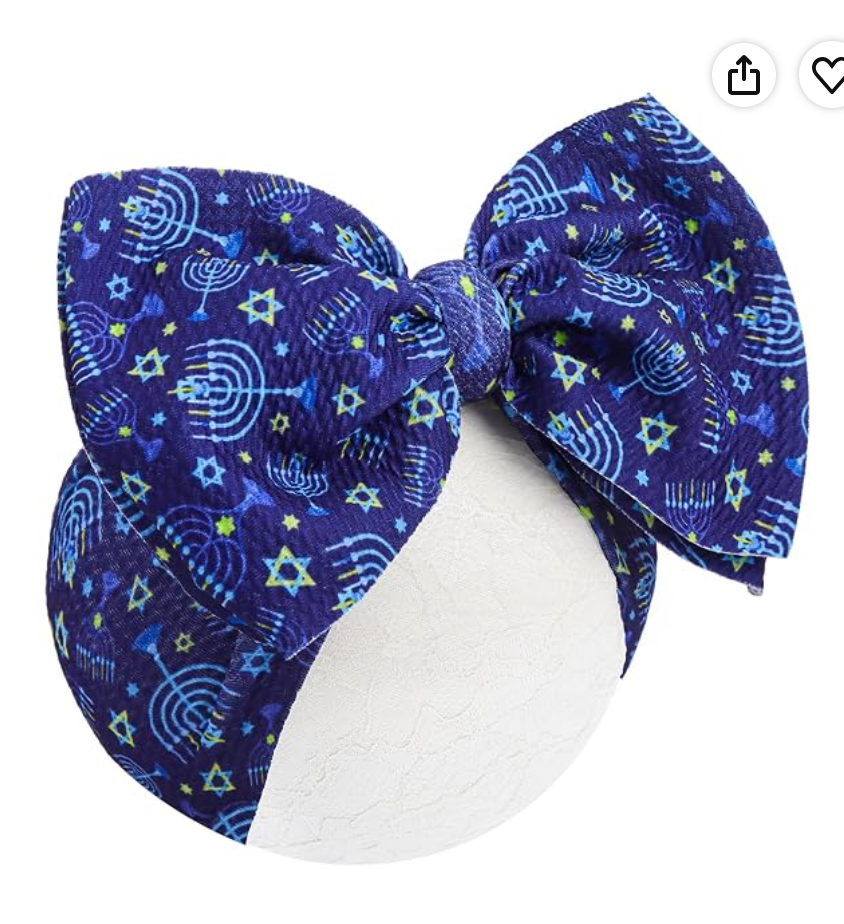 Happy Hanukkah Baby Bows Hair Accessories — Hanukkah hair bows for babies