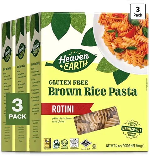 Heaven & Earth Brown Rice Pasta Rotini — kosher for Passover pasta
