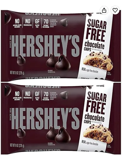 Hershey Zero Sugar Chocolate Baking Chips — kosher sugar-free chocolate chips