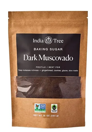 India Tree Dark Muscovado Sugar — kosher unrefined dark brown sugar