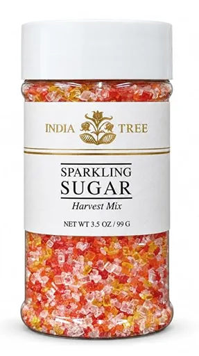 India Tree Fall Blend Sparkling Sugar — kosher decorating sugar for cookies