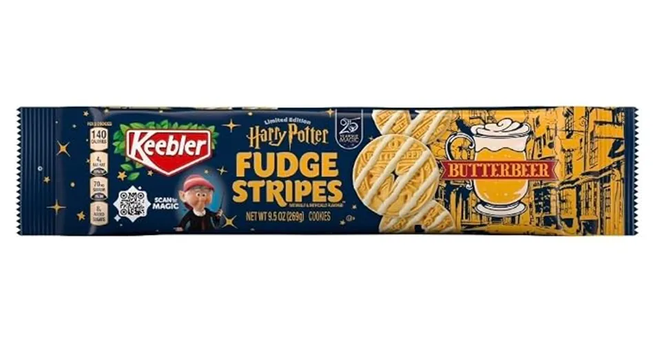 Keebler Fudge Stripes Butterbeer Cookies Harry Potter — kosher striped cookies