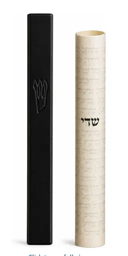 Pro Shofar Kosher Mezuzah for Door and Aluminum Case — kosher mezuzah scroll with case for the door