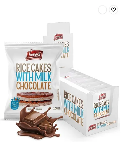 Liebers Milk Chocolate Rice Cakes — kosher chocolate rice cakes snack