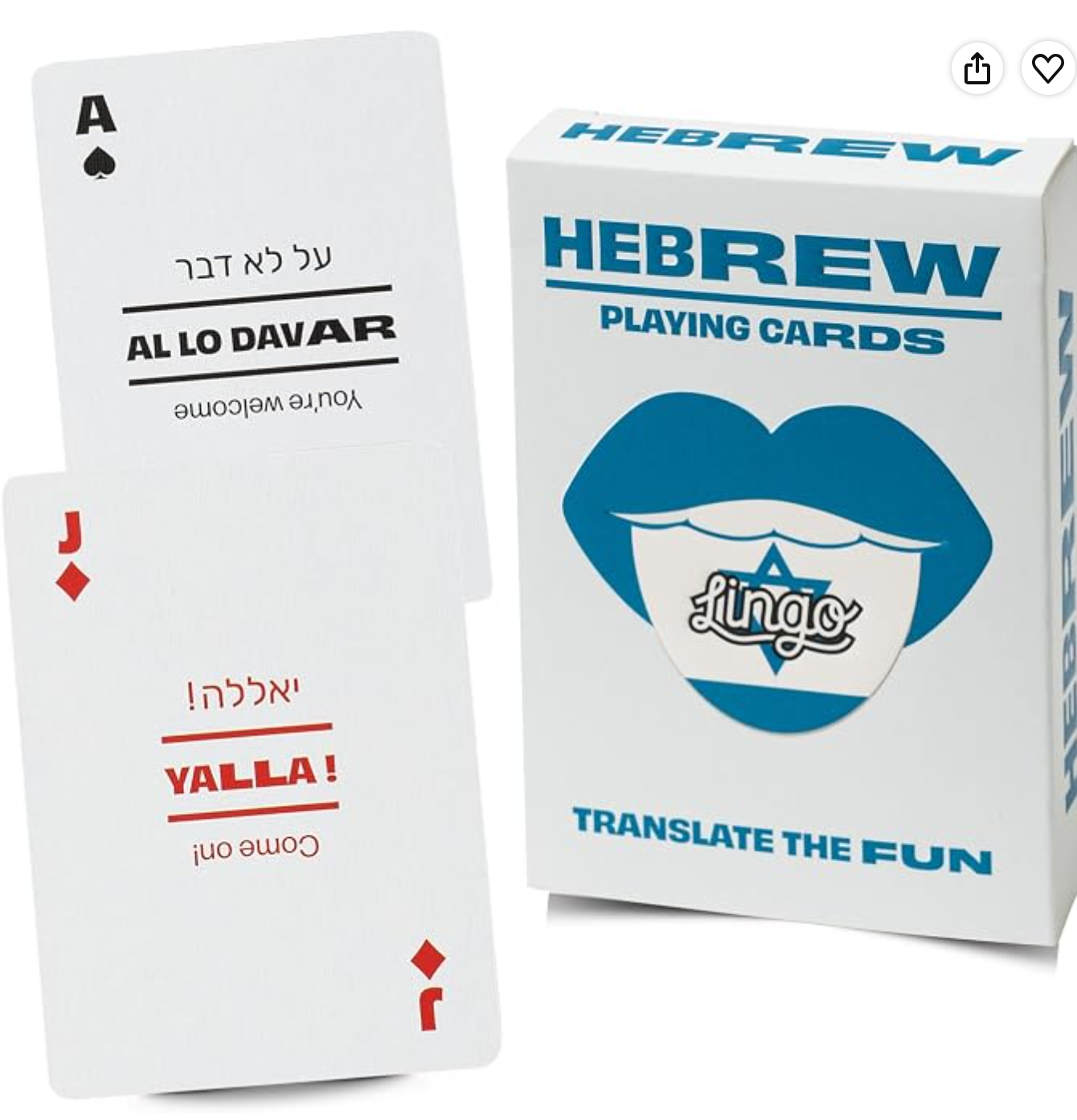 Lingo Hebrew Playing Cards — Hebrew card game for Hanukkah and other holidays