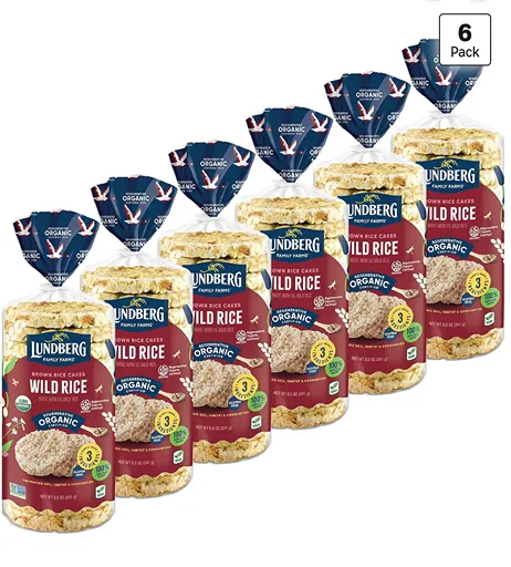 Lundberg Organic Lightly Salted Wild Brown Rice Cakes — kosher rice cakes