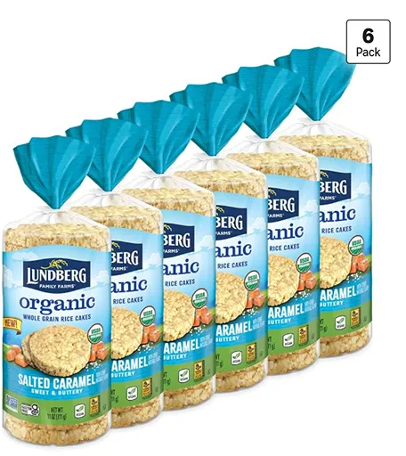 Lundberg Organic Salted Caramel Brown Rice Cakes — kosher rice cakes