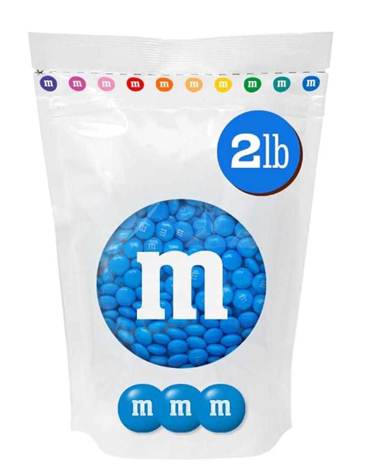 M&M'S Blue Milk Chocolate Candy — kosher blue chocolate candy for Hanukkah
