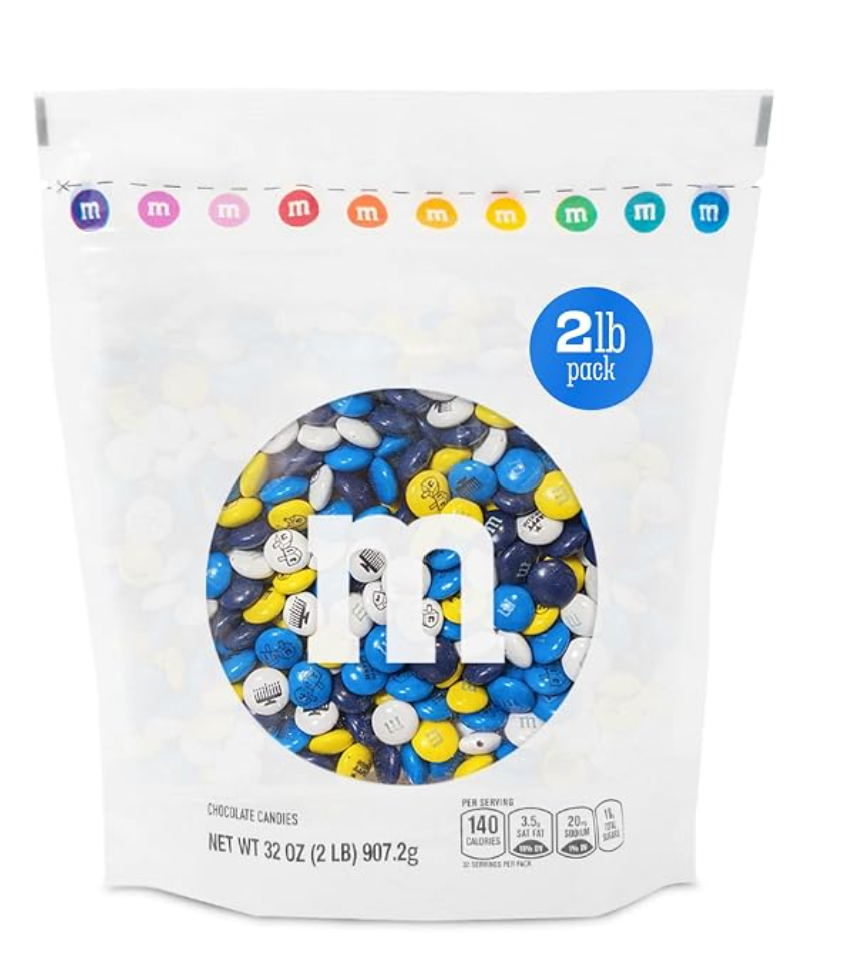 M&M'S Hanukkah Milk Chocolate Candy — kosher chocolate candy for Hanukkah