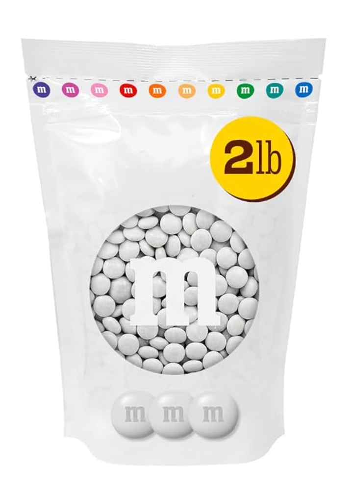 M&M'S White Milk Chocolate Candy — kosher chocolate candy for Hanukkah