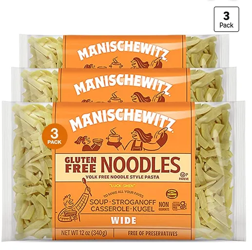 Manischewitz Gluten-Free Wide Egg Noodles — kosher for Passover pasta