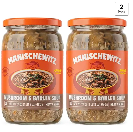 Manischewitz Mushroom Barley Soup — kosher ready-to-serve soup