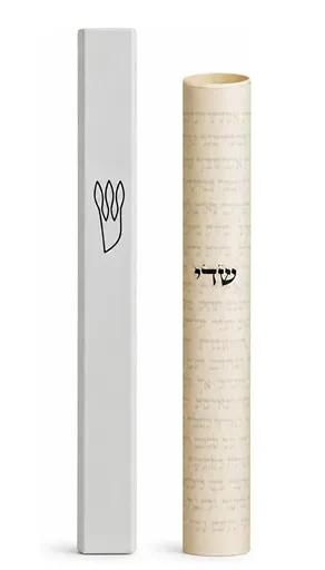 Pro Shofar Mezuzah with Scroll for Door — mezuzah and scroll set for the door