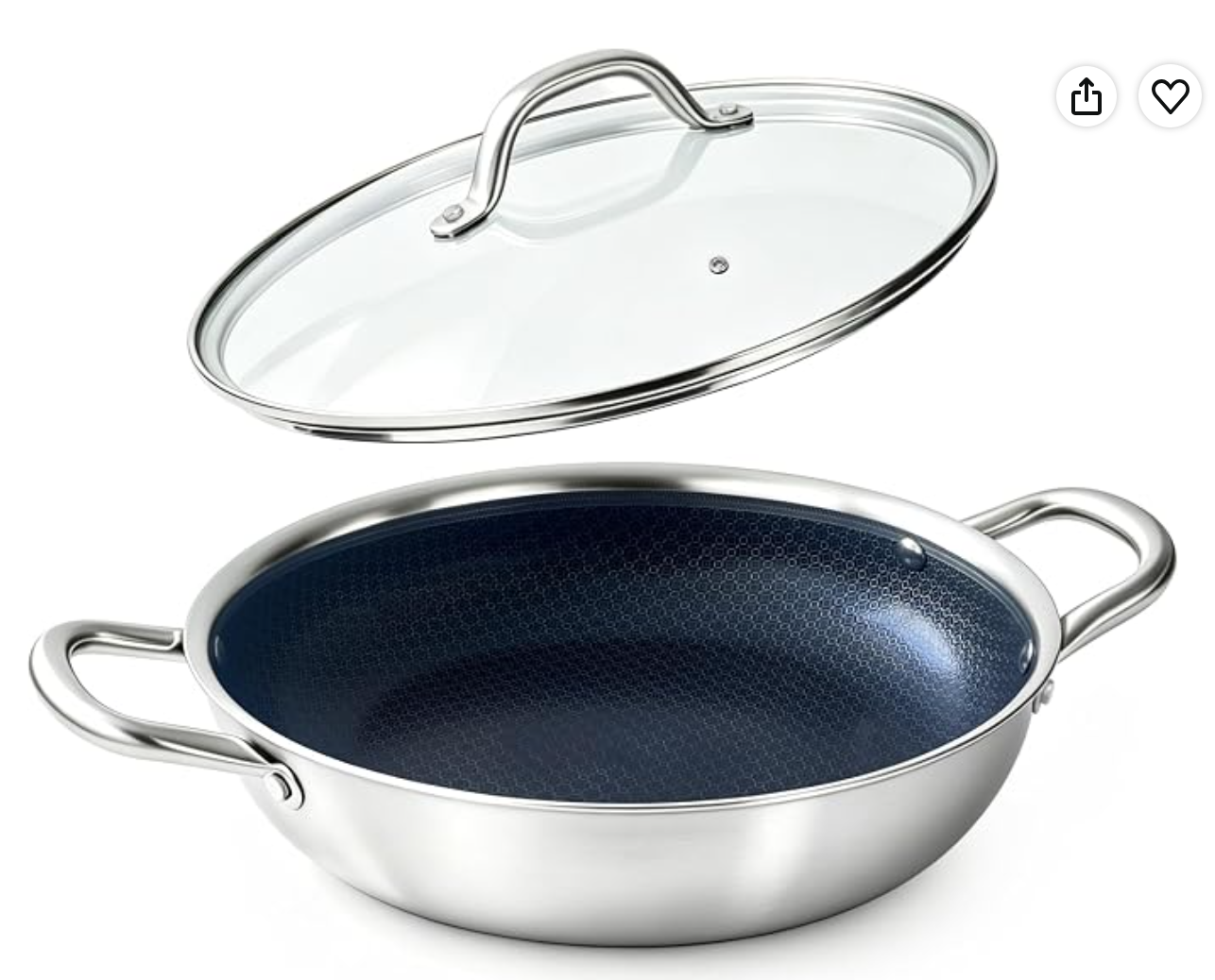 Nonstick deep frying pan for Hanukkah latkes