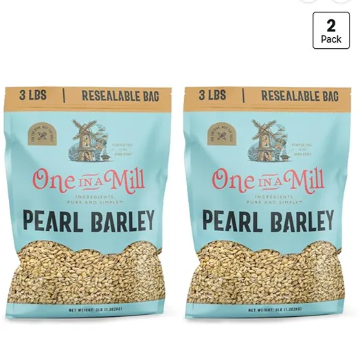 ONE IN A MILL Pearl Barley 3LB Bulk — barley for Tu Bishvat seder soup
