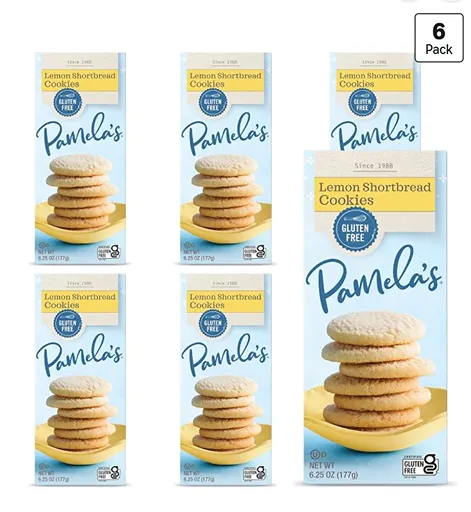 Pamela’s Lemon Shortbread Gluten Free Cookies — kosher gluten free shortbread