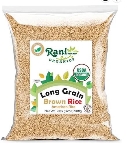 Rani Organic Long Grain Brown Rice — kosher whole grain rice
