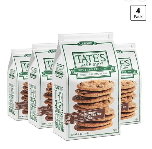 Tate's Bake Shop Gluten Free Chocolate Chip Cookies — kosher chocolate chip cookies