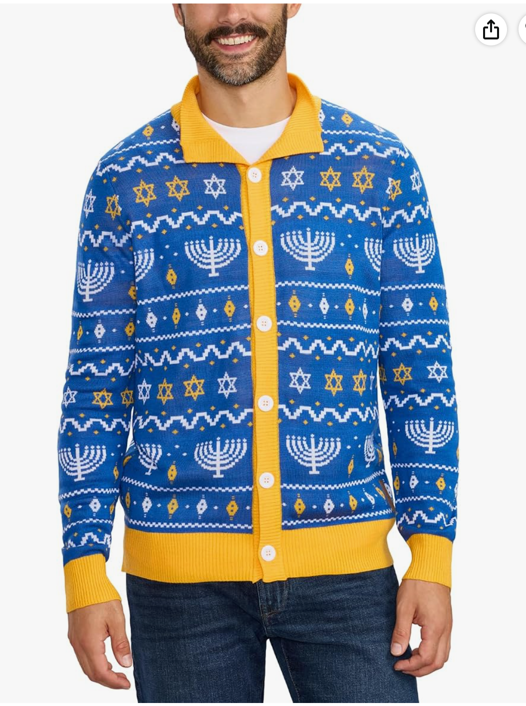 Tipsy Elves Men's Ugly Hanukkah Sweater — ugly sweater for Hanukkah parties